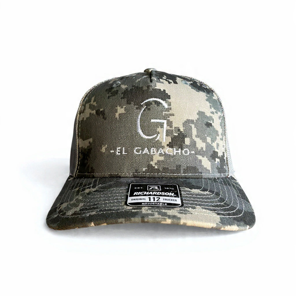 Pixelated Trucker - White